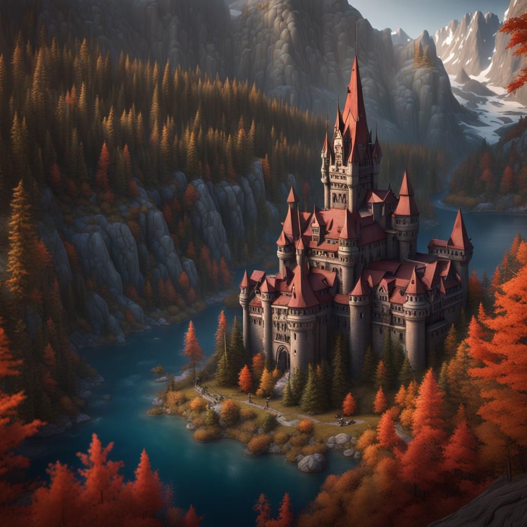 Fantastical Detailed Matte Painting of Canada