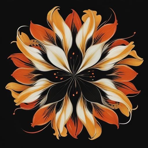 Calla Lilies with Paint Splatter Cross Illustration