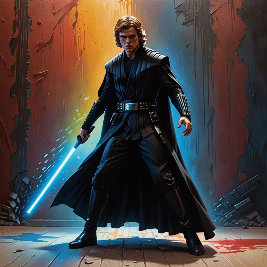 Anakin Skywalker Shrouded in Darth Vader's Dark Legacy