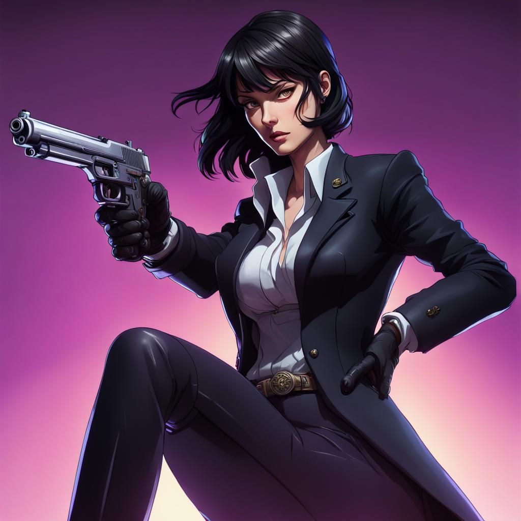 Roberta from Black Lagoon with Flintlock Pistol