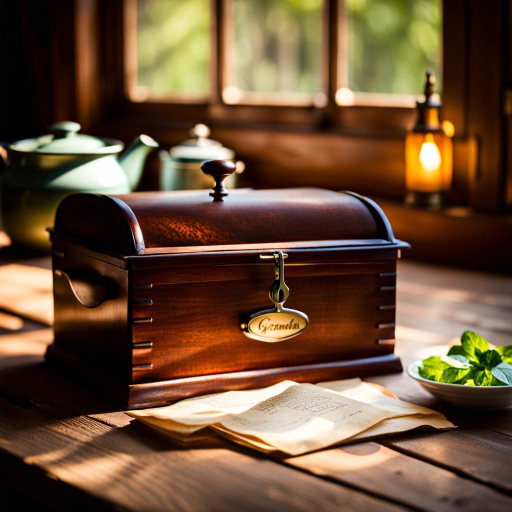 Vintage Recipe Box Still Life, Professional Photography