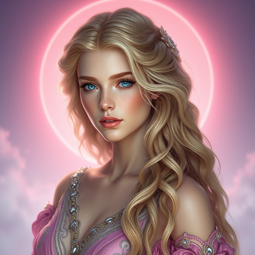 Goddess of Eternal Beauty in Ethereal Bloom