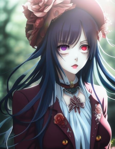 Zombie Girl Horror in Anime Manga Style