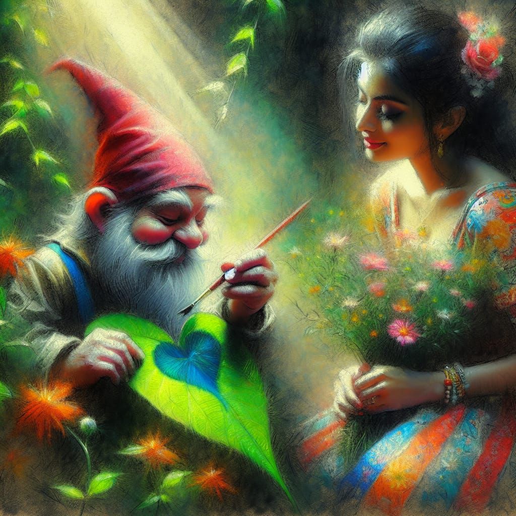 The shy gnome in love