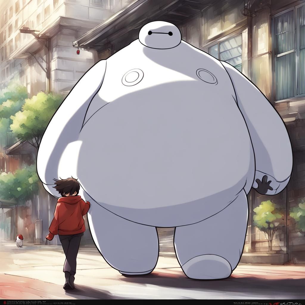 Baymax from Big Hero 6(Studio Ghibli Style)