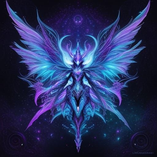 Alien Fairy Dragon Monster in Cosmic Void
