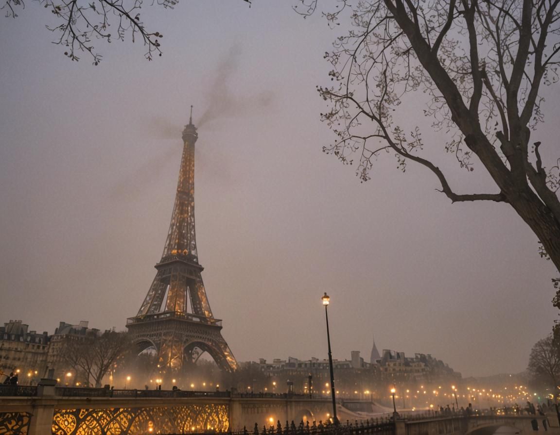 Eiffel Tower Rises in Mystical Steampunk Paris