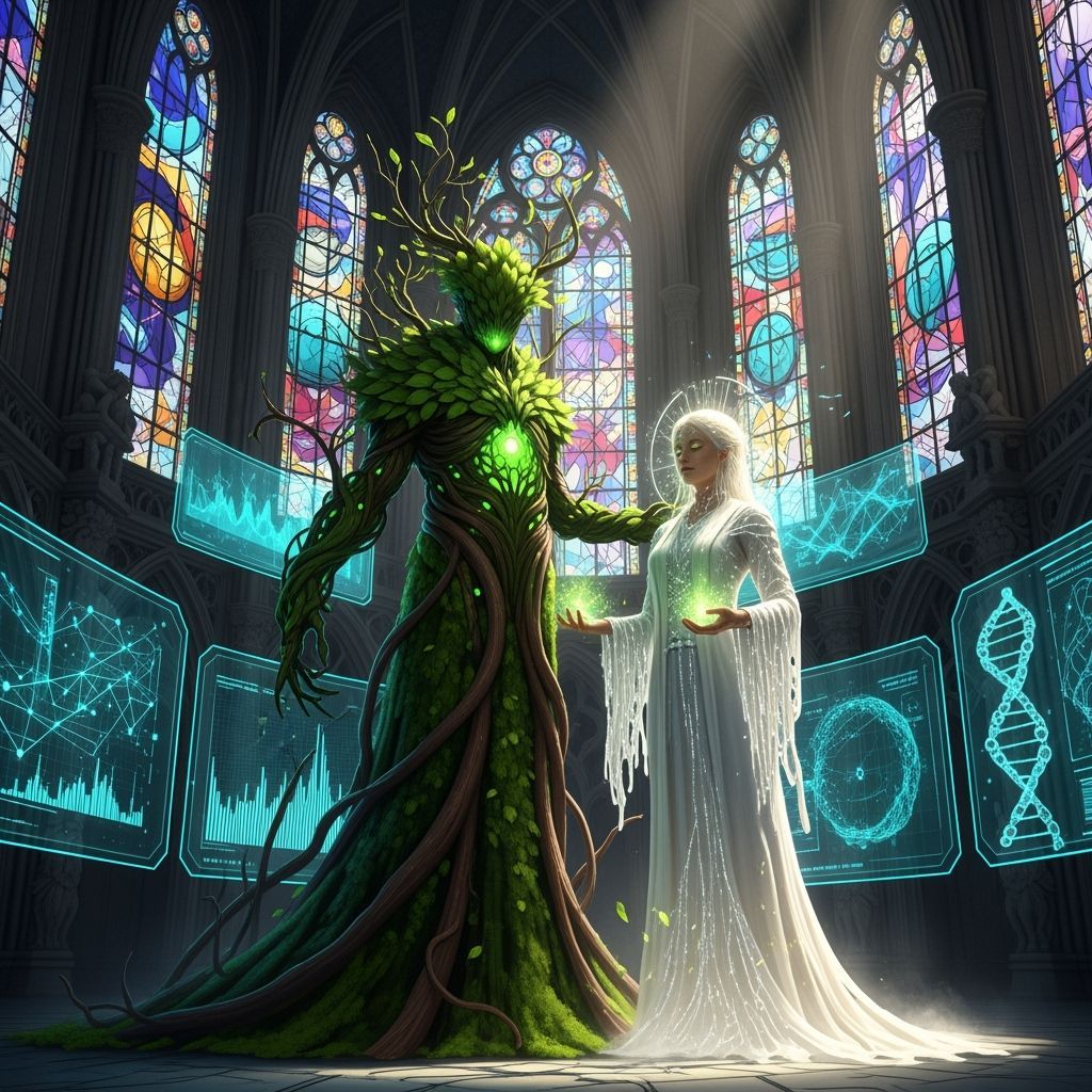 Spirits of Plant Growth and Healing in Biomechanical Style