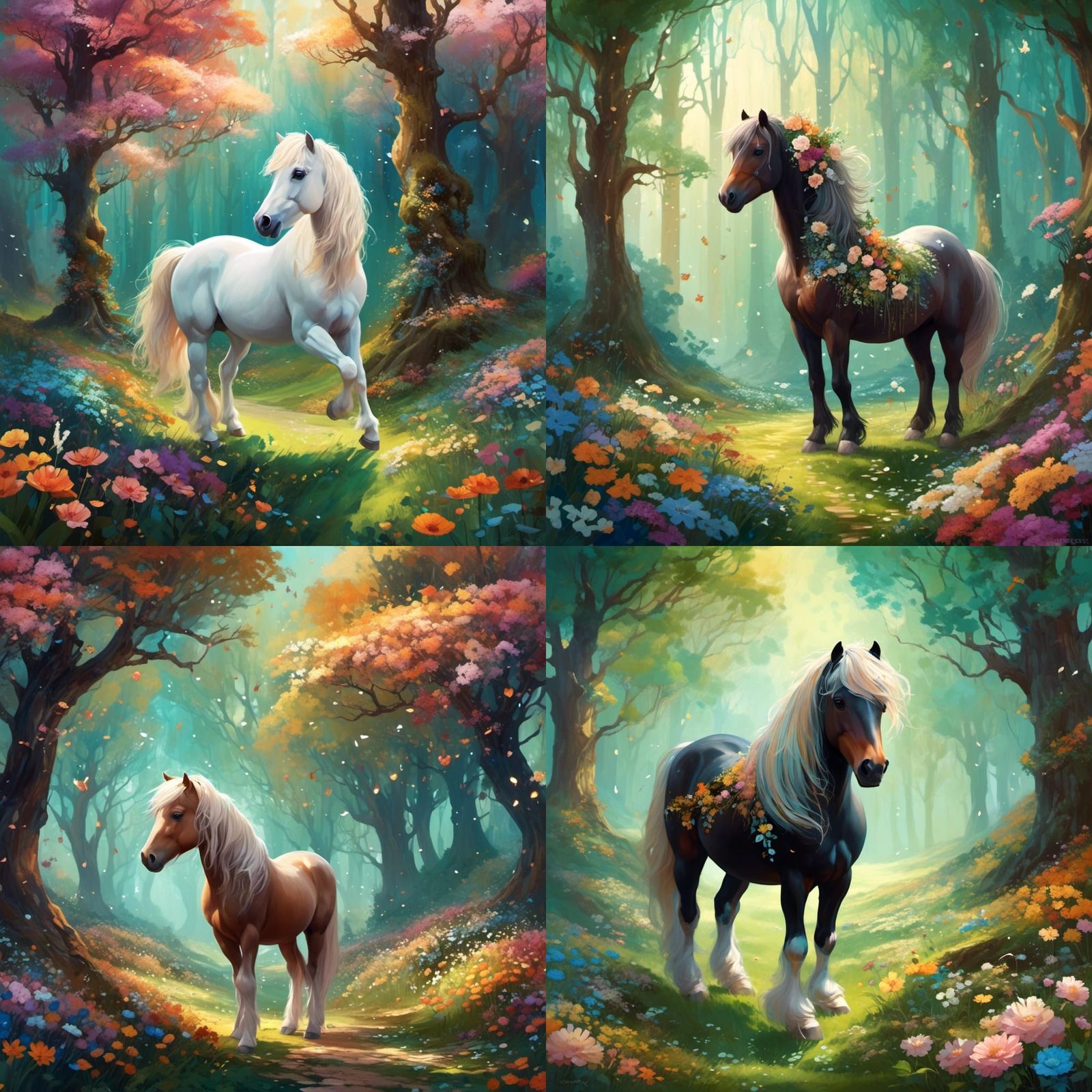 <lora:Dreamy Surreal:1.0>A beautiful and cute shetland pony ...