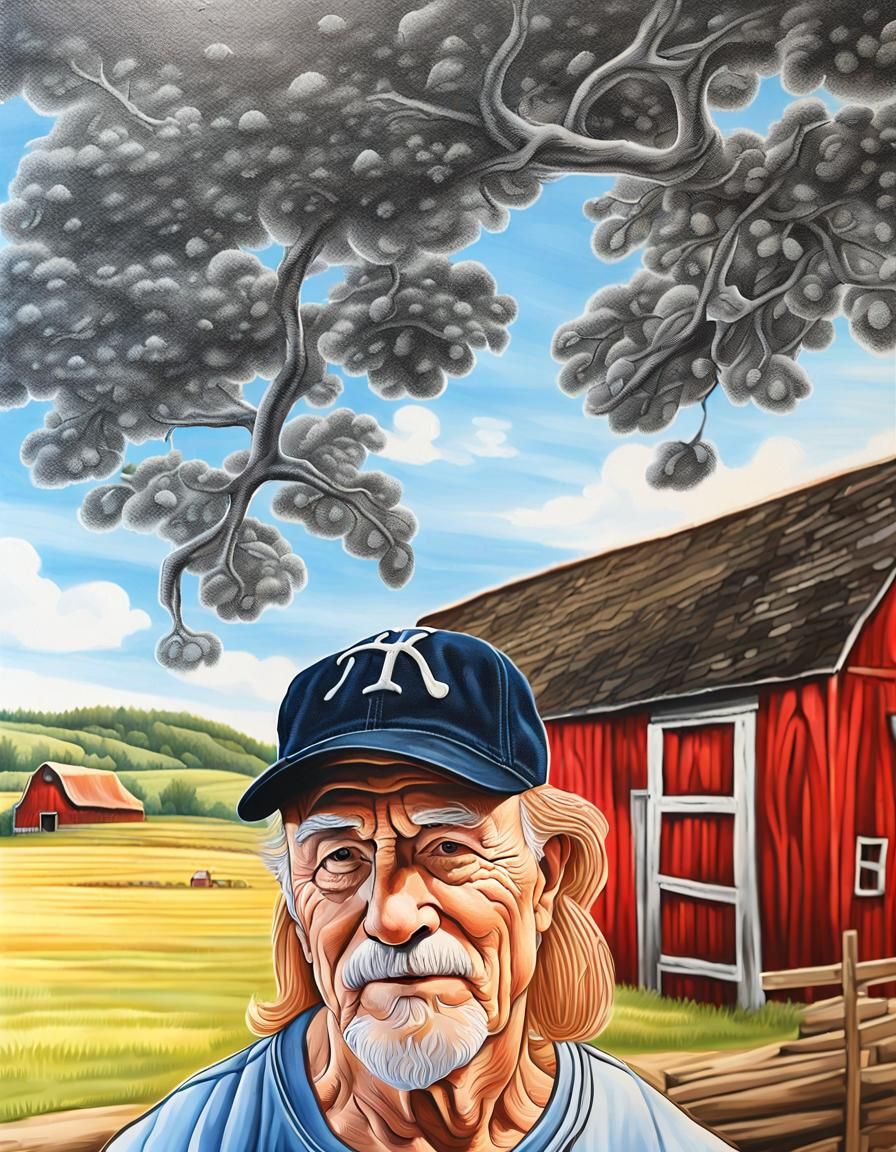 Strawberry-Blonde Grandfather in Titian-esque Fantasy Scene