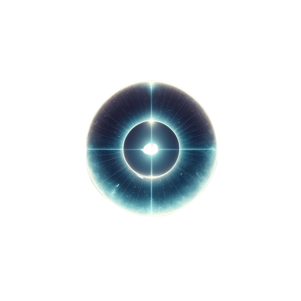 Mystical Glowing Portal with Silver Energy Waves