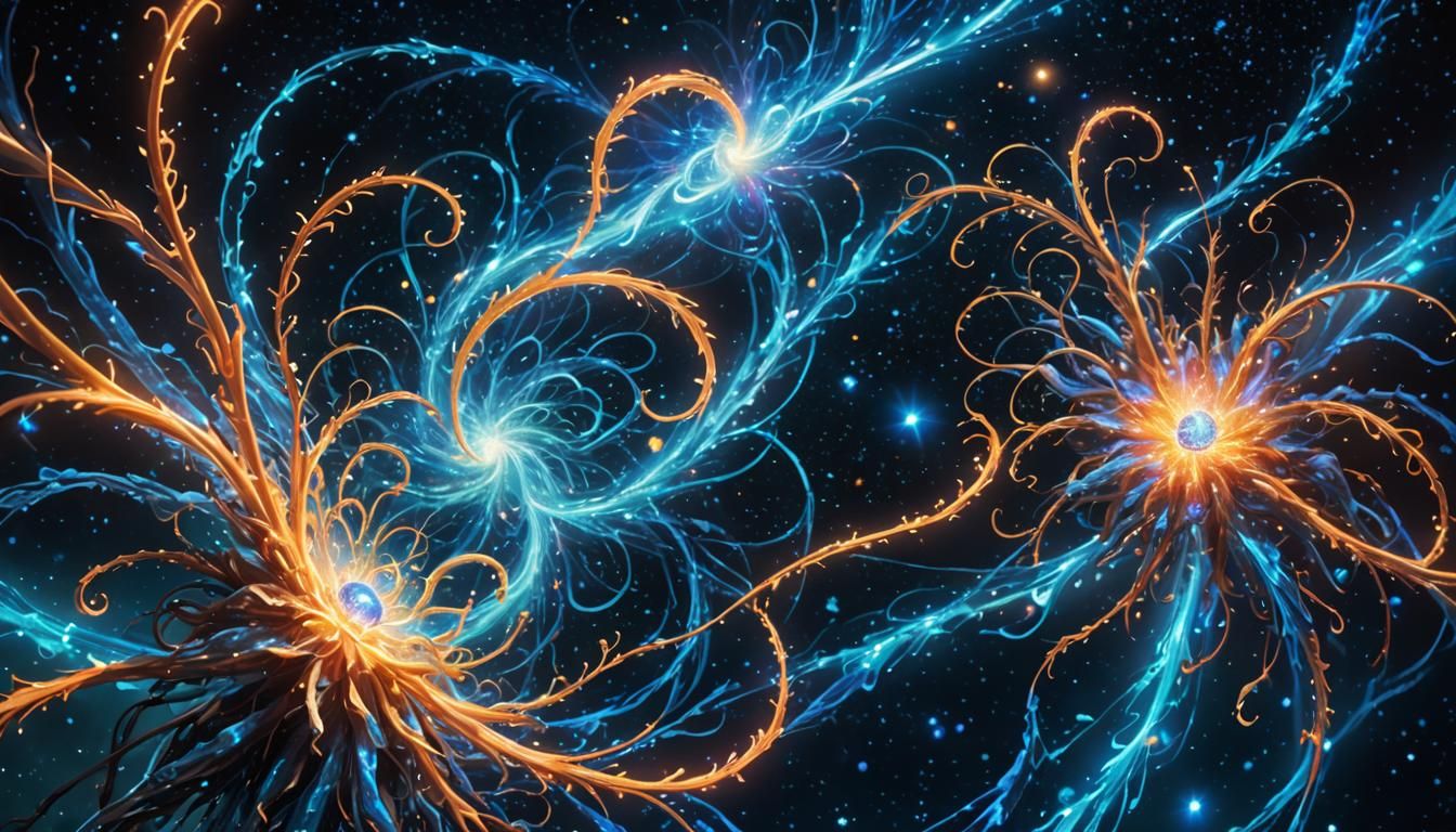 Cosmic Surrealism: Energy Life Forms Emerge from Galaxy