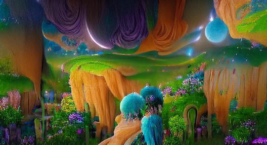 Fantastical Oompa Loompa Land: Detailed Matte Painting