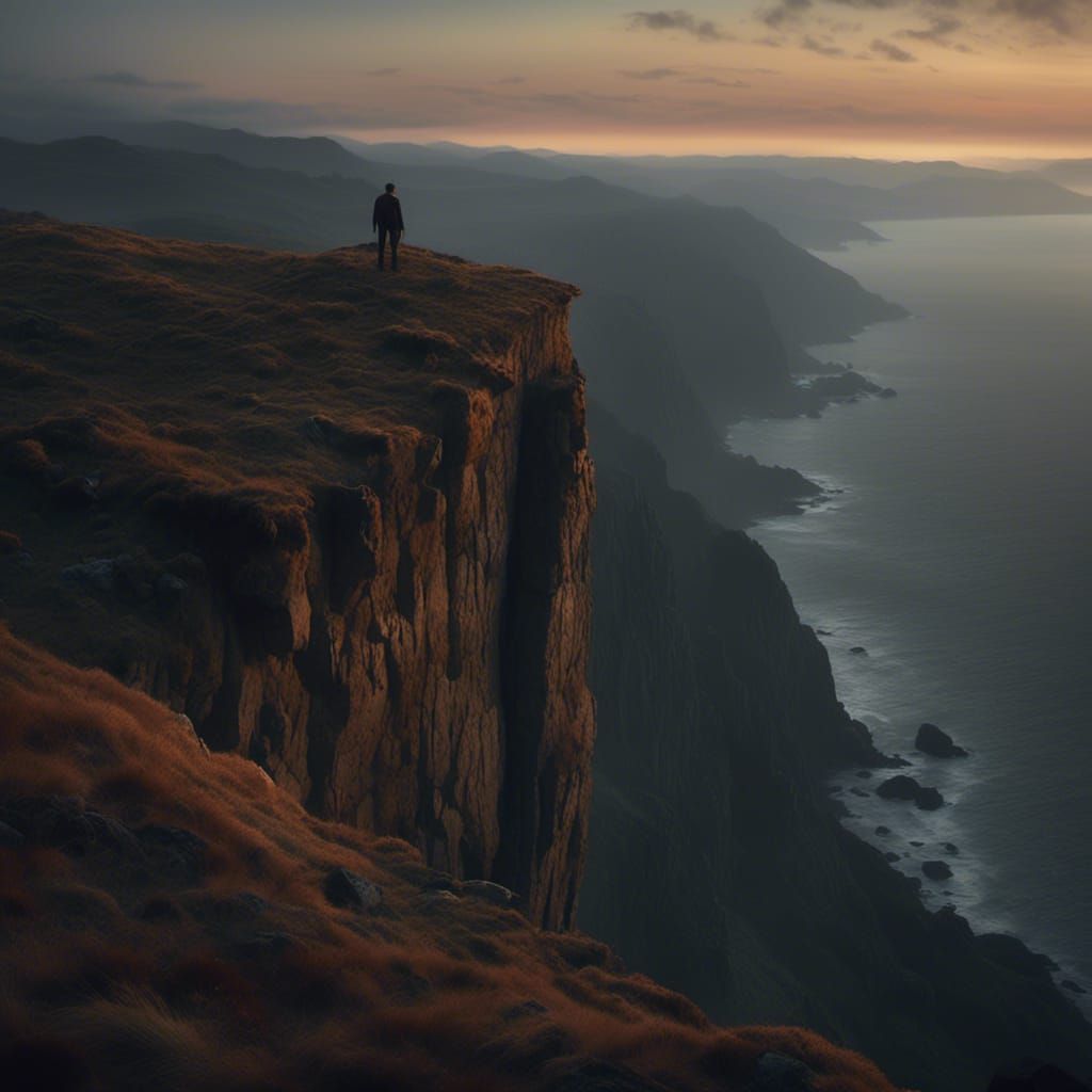 Eerie Solitude at Dusk: A Dramatic Landscape