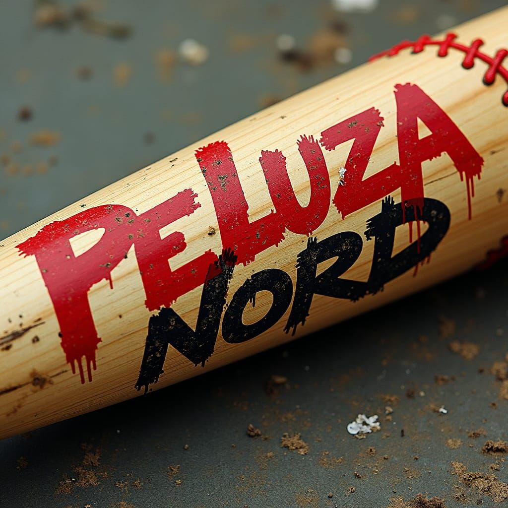 Baseball Bat with 'Peluza Nord' in Ultras Style