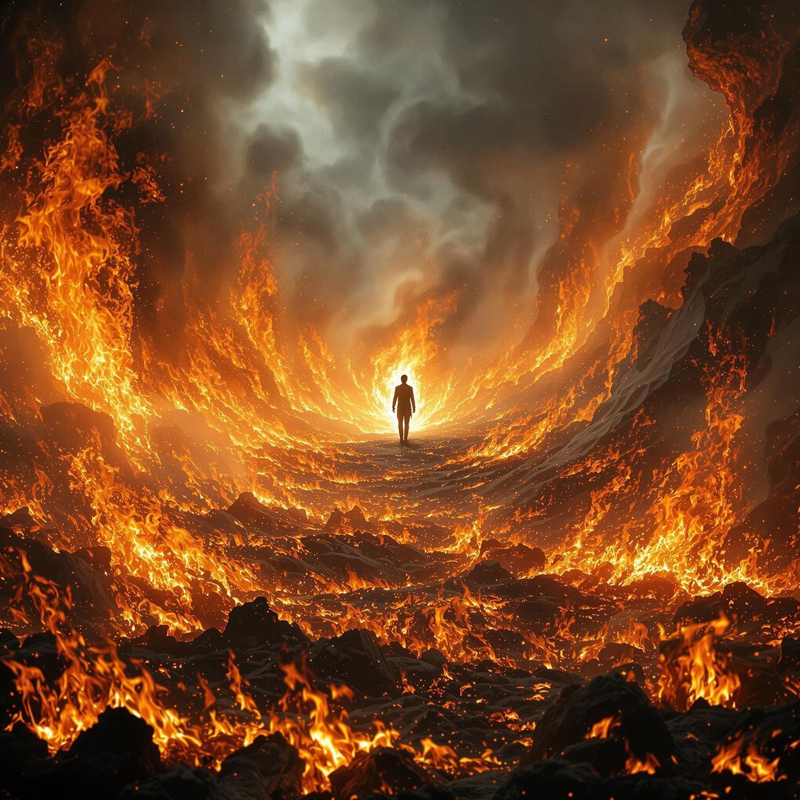 Ethereal Rebirth: A Cycle of Fire and Renewal