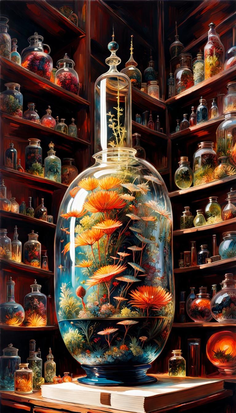 Exotic Alien Flora and Fauna on Galactic Bookshelf