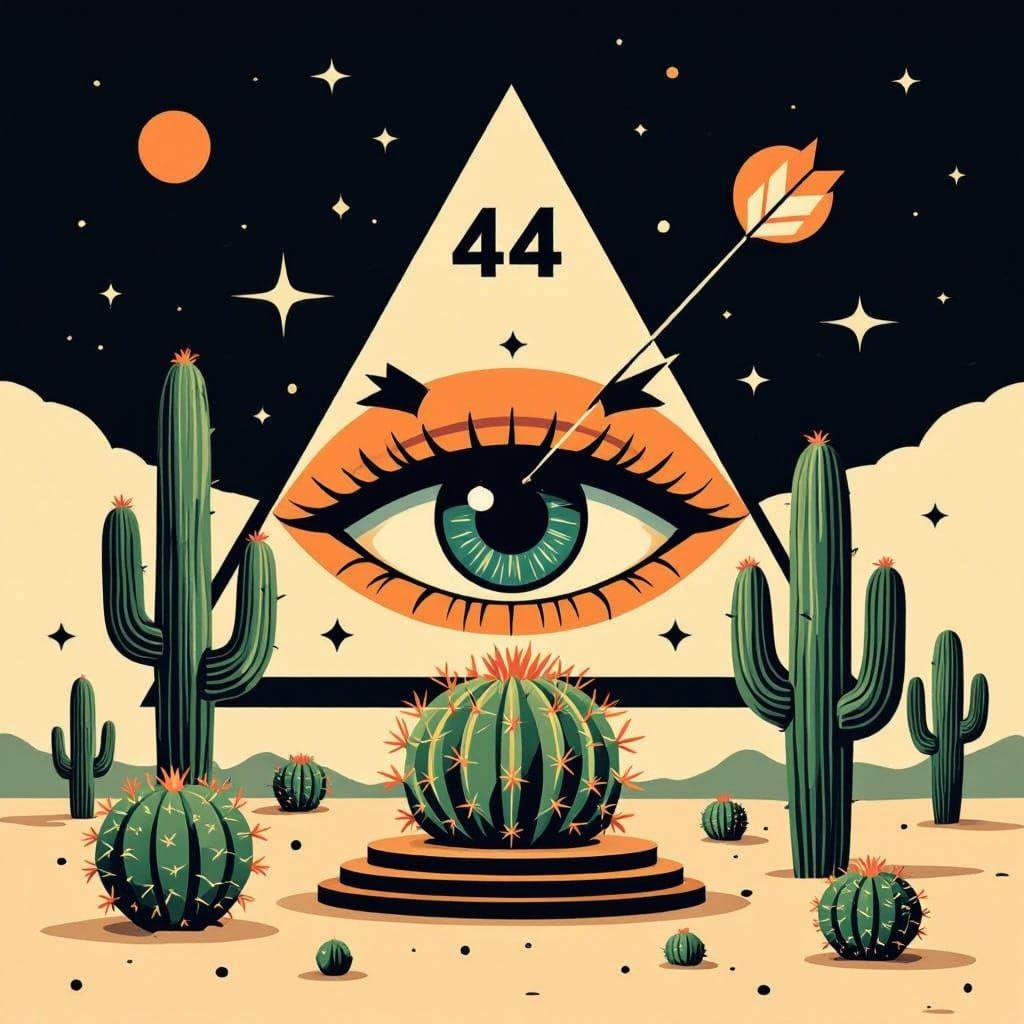 Reggaeton Star Cactuso in Minimalist Triangular Portrait