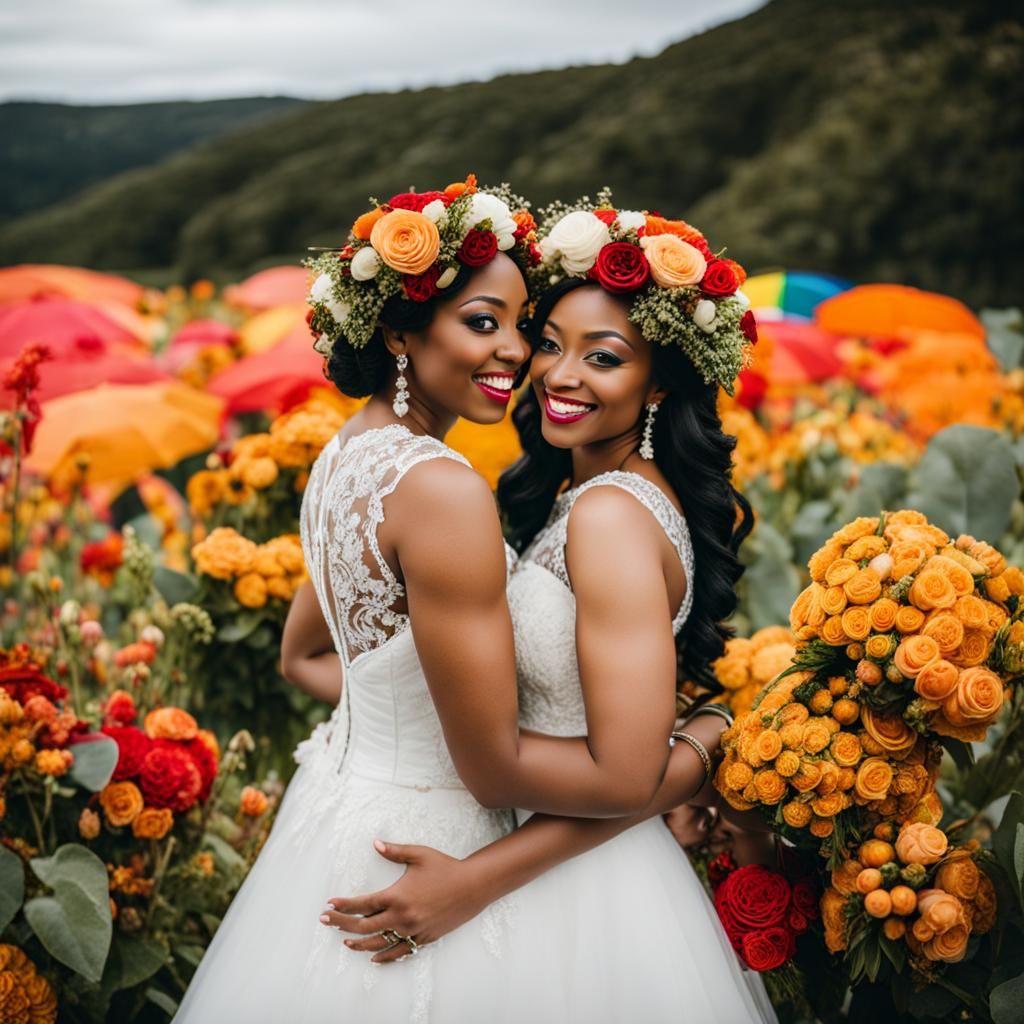 Lesbian Wedding with Auroracore Dark Academia Theme