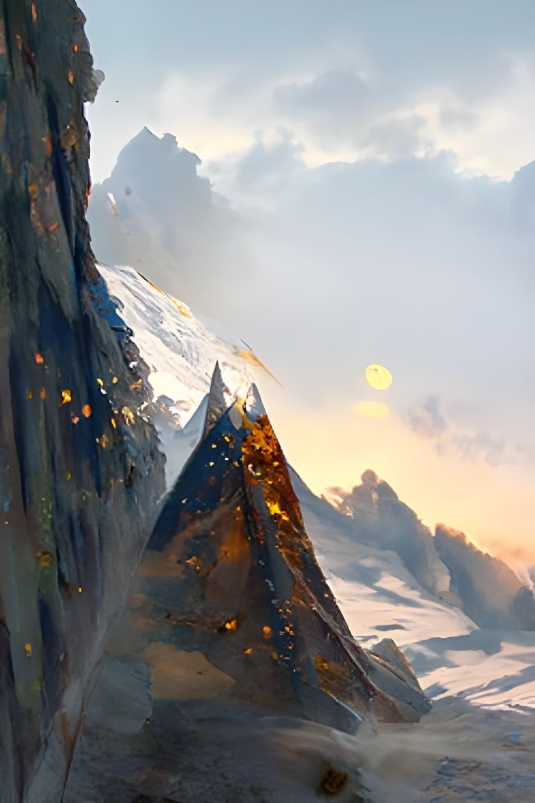 Golden Rain on Diamond Mountain: A Winter Landscape