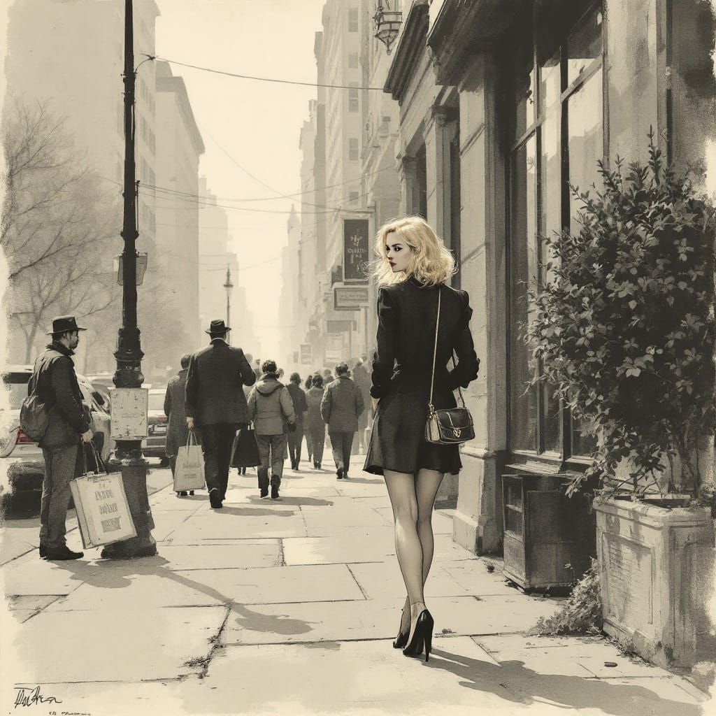 1950s Pin-Up in Rackham-Wyeth Storybook Style