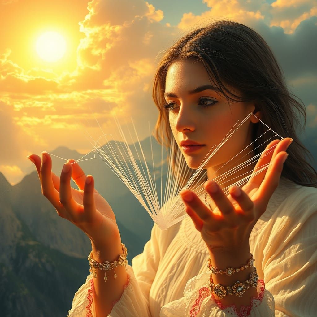 Weaving Worlds: Surreal String Art in 8k