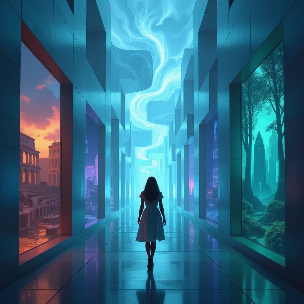 Surreal Corridor: Doors to Distinct Realities