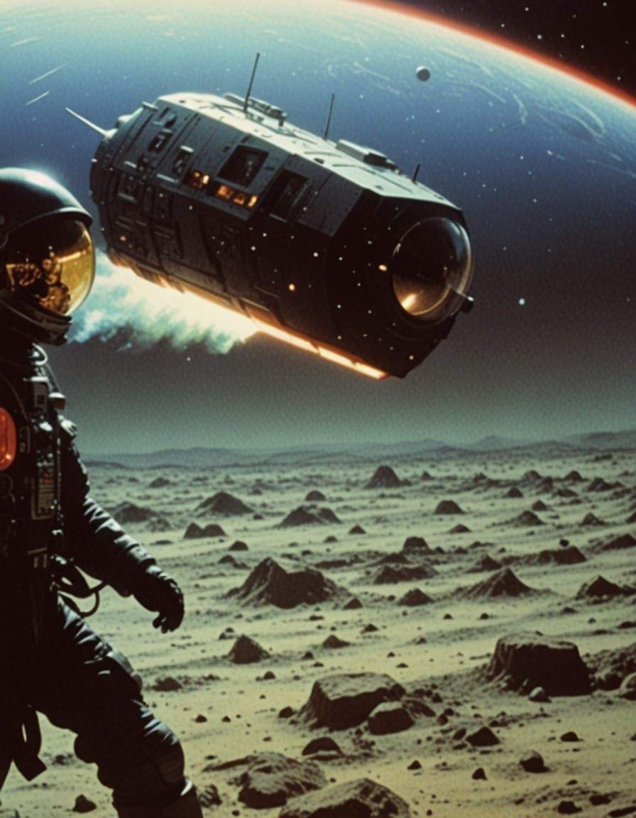 Surreal, Cosmic Horror in Analog Sci-Fi Aesthetic