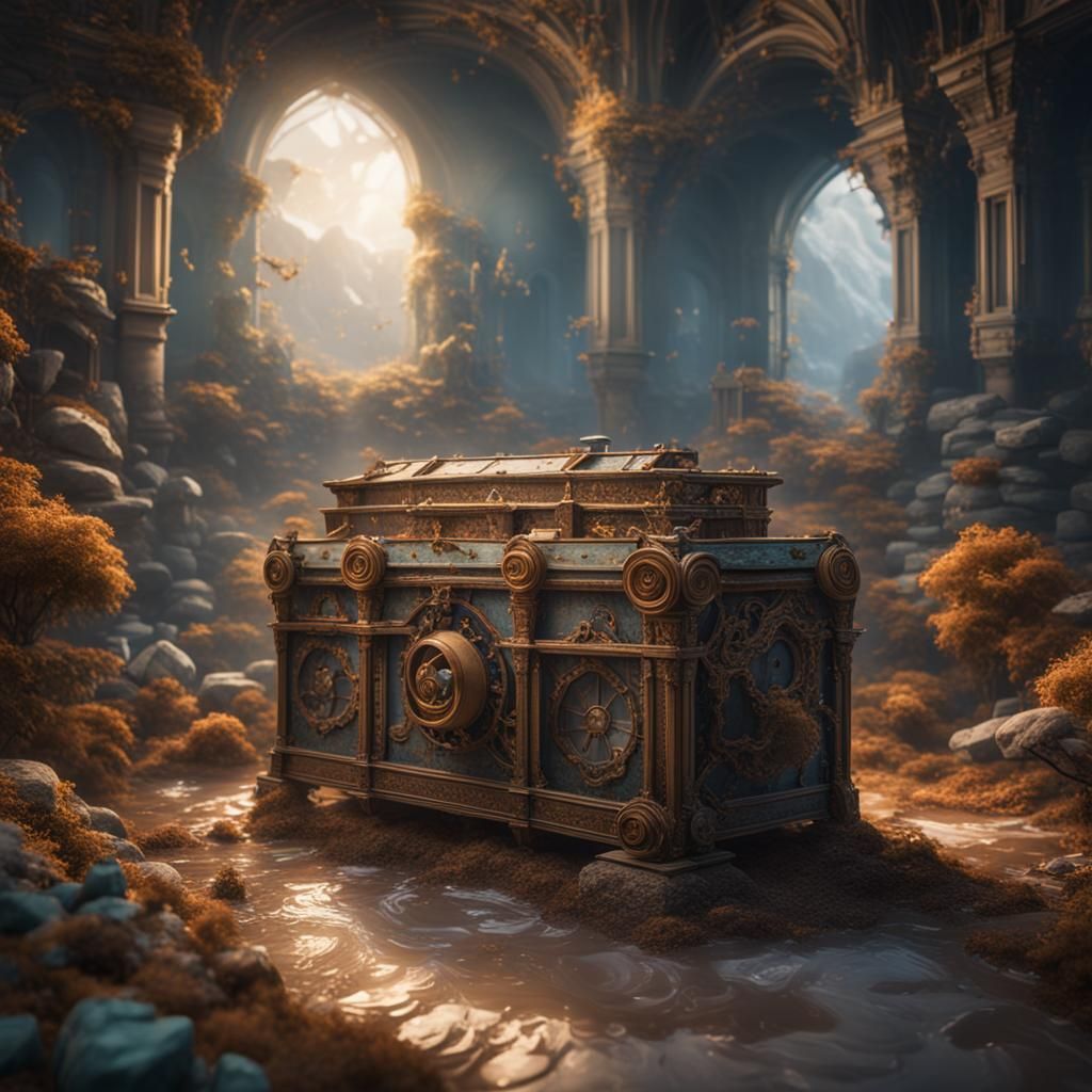 Soft Newborn Studio Photography in Detailed Matte Painting