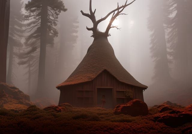 Sinister House in Digital Matte Painting Style