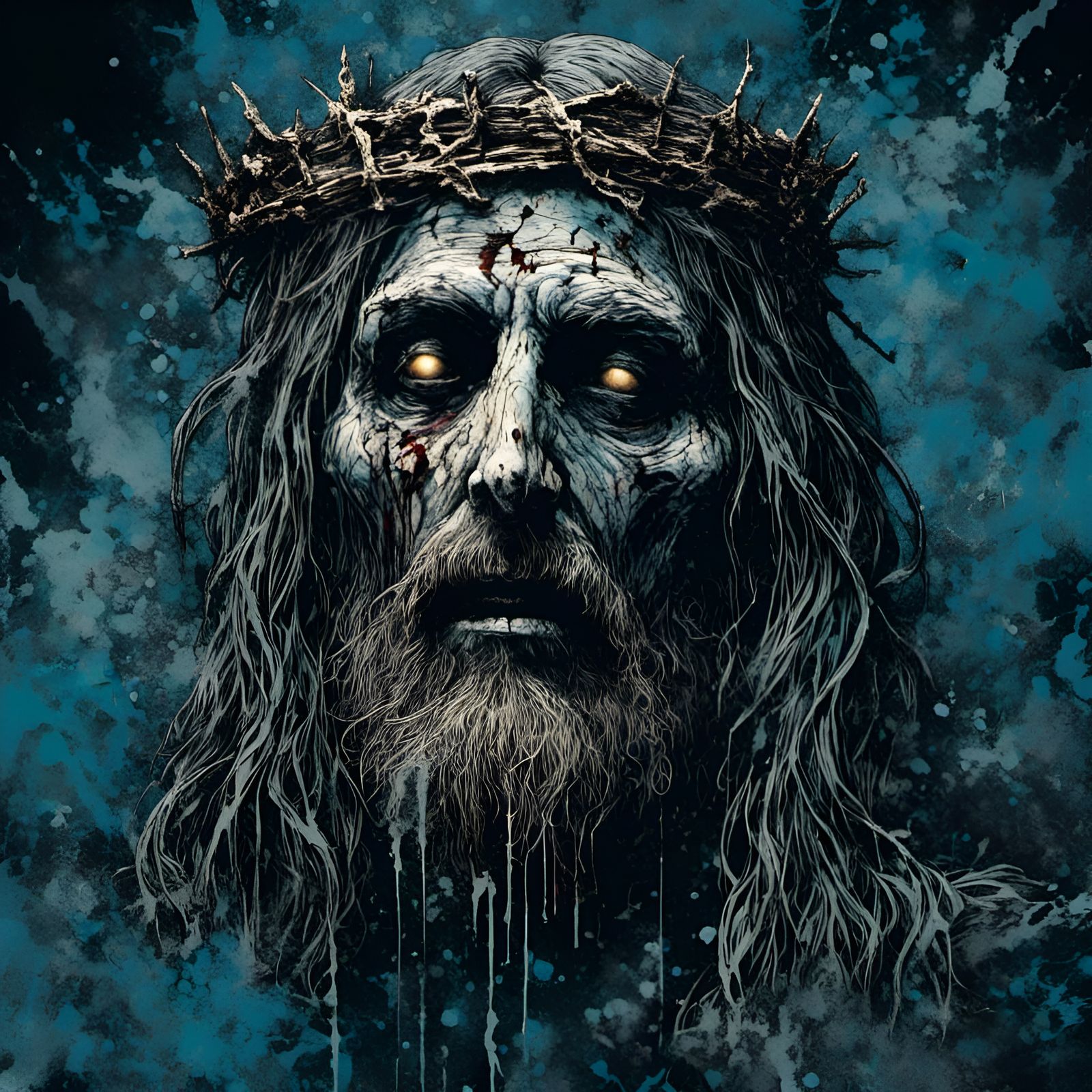 Rotting Zombie Jesus in Macabre Versailles Style