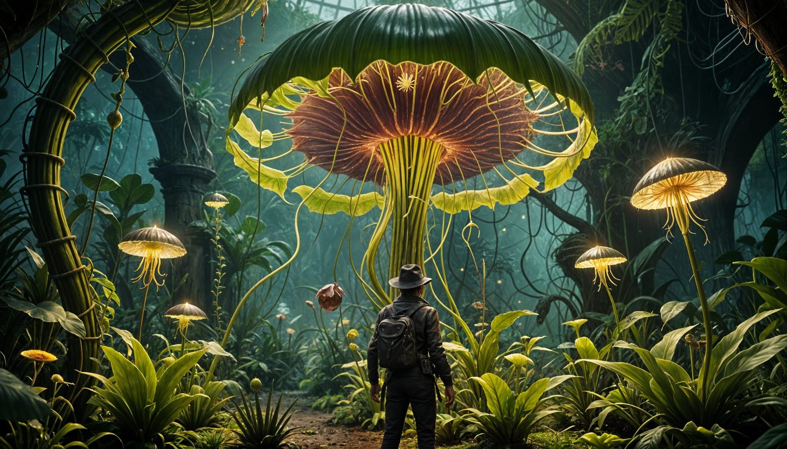 Indiana Jones Discovers a Glowing Carnivorous Plant in a Mys...