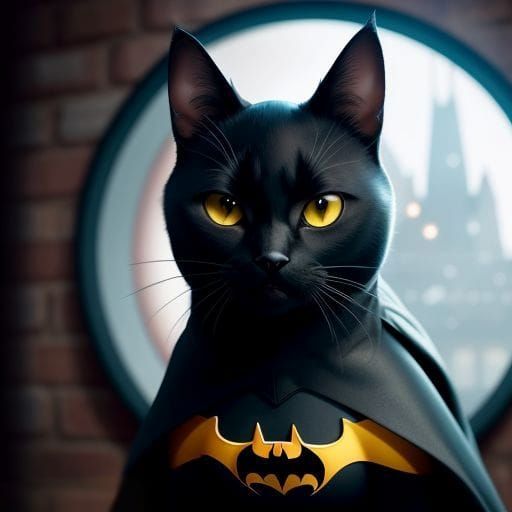 13 Days of Halloween Countdown - Caturday Costumes (Batman costume)
