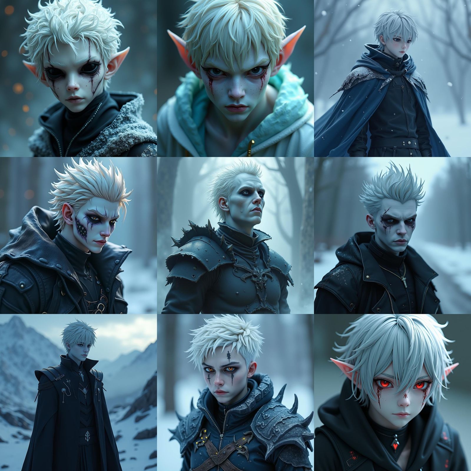 Platinum Undead Demon in 3D Anime Style