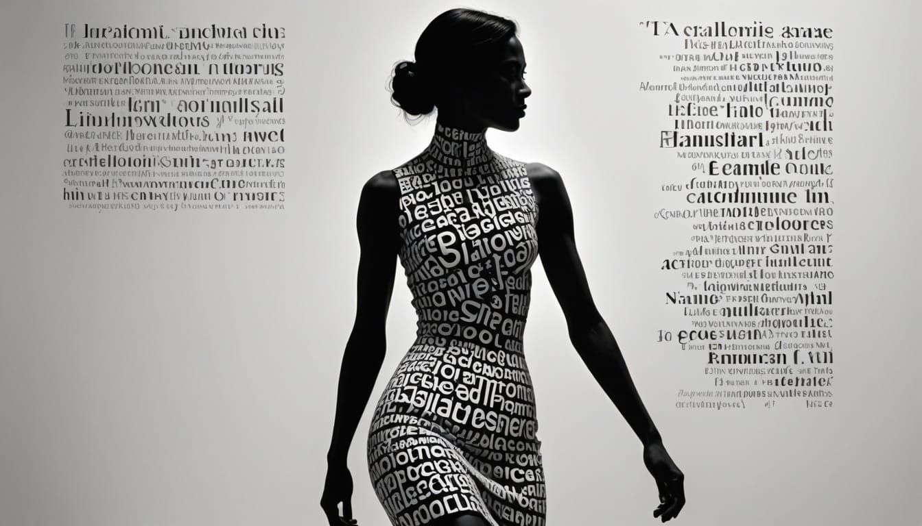 Attractive Woman Calligram in Gaussian-Smoothed Projection