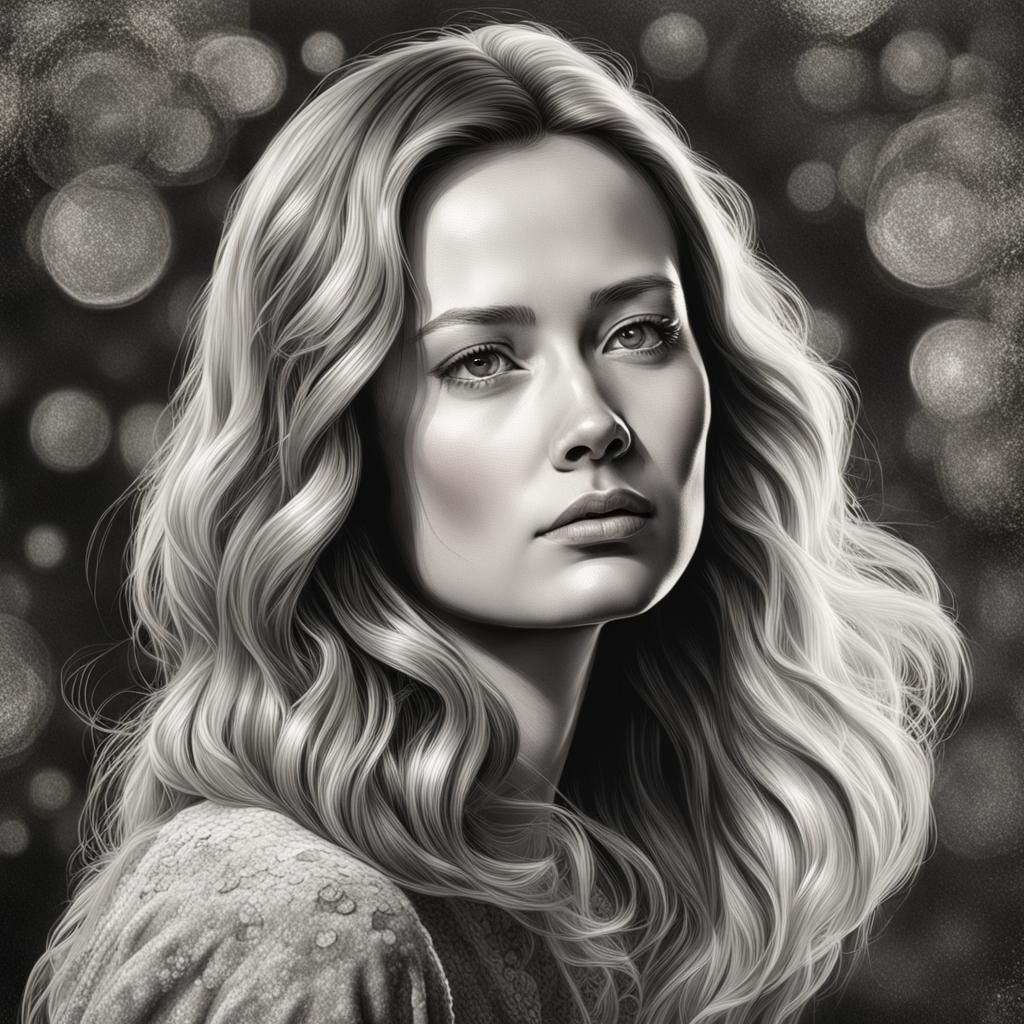 1930s Monochrome Portrait of a Blonde Woman