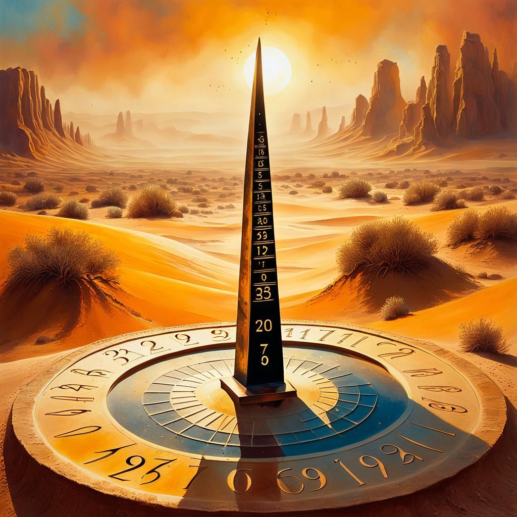 Summer is over: Sundial with melting nombers