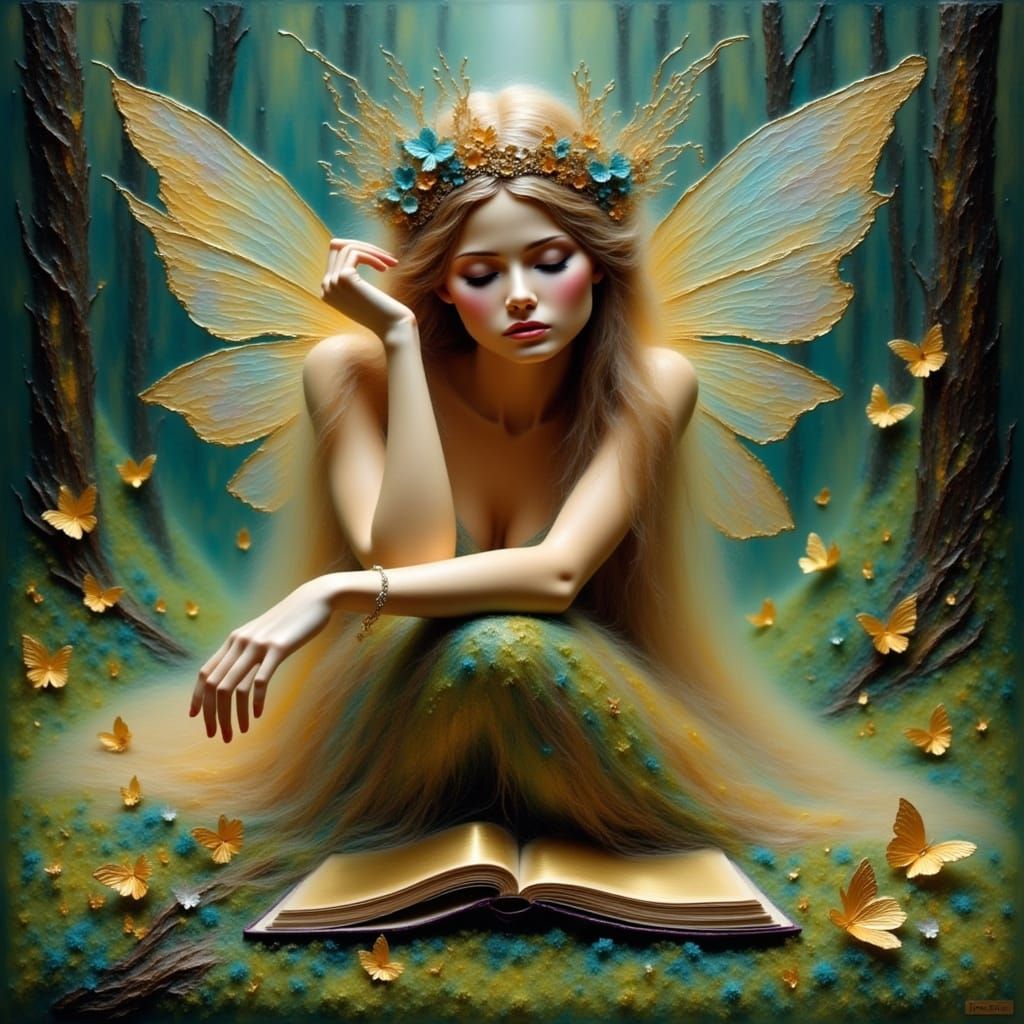 Fairytale Book Illustration of a Fairy