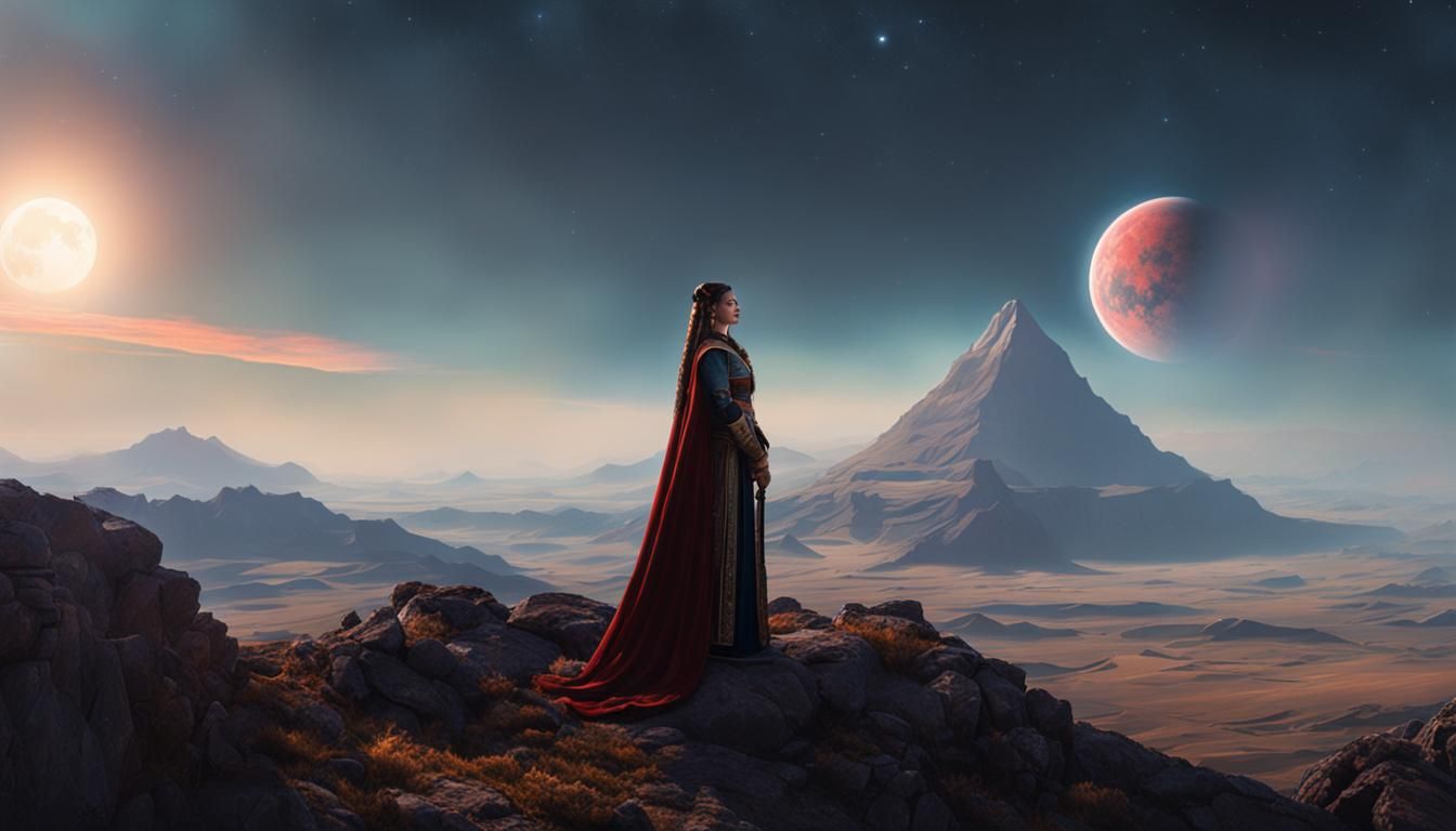 Artistic Portrait with Lunar and Weather Data