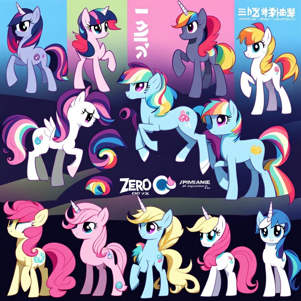 Multi-Angle Pony OC in Anime Style