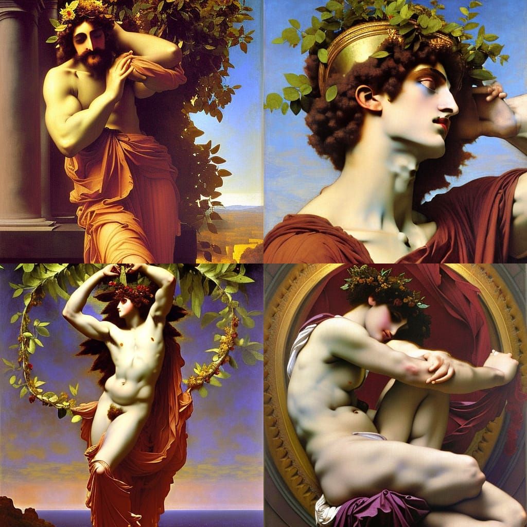 Dionysus in Airbrush Style: A Classical God Reimagined