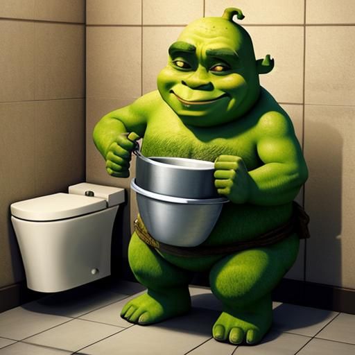 Toilet Shrek: Humorous AI Interpretation