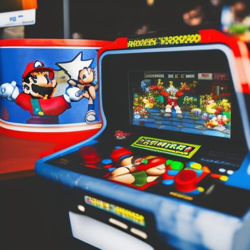 Street Fighter 2 Super Mario Arcade Machine