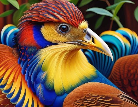 Golden Pheasant Hyperrealistic Oil Painting
