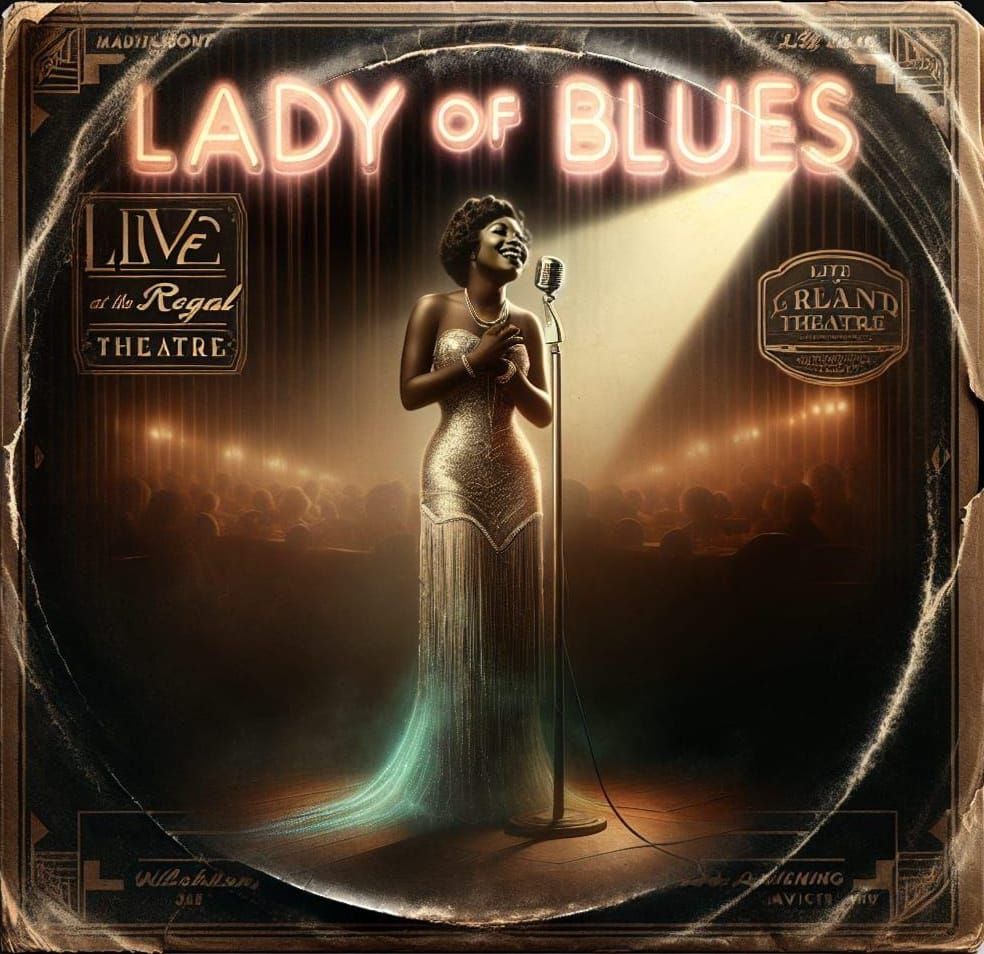 Vintage Blues Singer Album Cover in 1930s Style