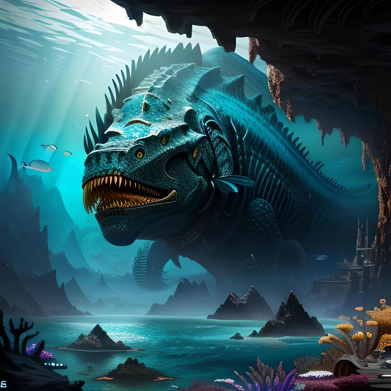 Detailed Prehistoric Ocean Scene in Unreal Engine