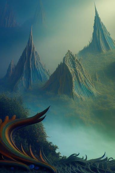 Glass Wind Creature in Detailed Matte Painting