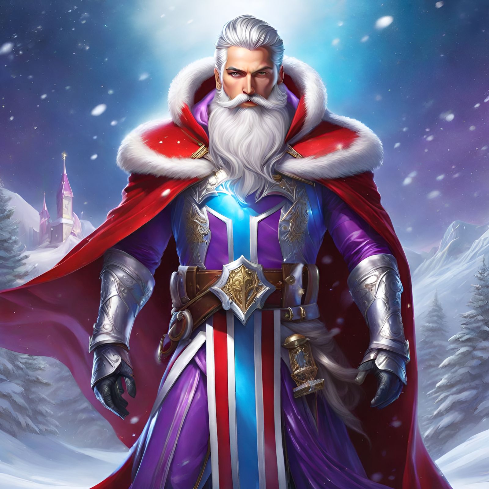 Polychromatic Holy Knight Santa Claus Splash Art