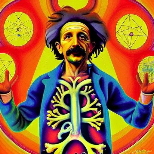 Alchemical Sacred Heart with Sacred Geometry