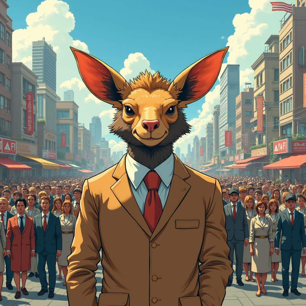 Ant Leader Inspires Harmony in Anime Metropolis